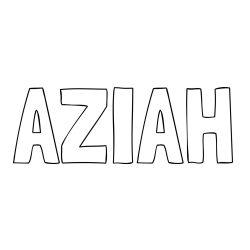 Online Created Coloring Page - AZIAH Coloring Page