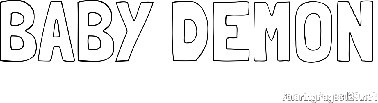 BABY DEMON Coloring Page
