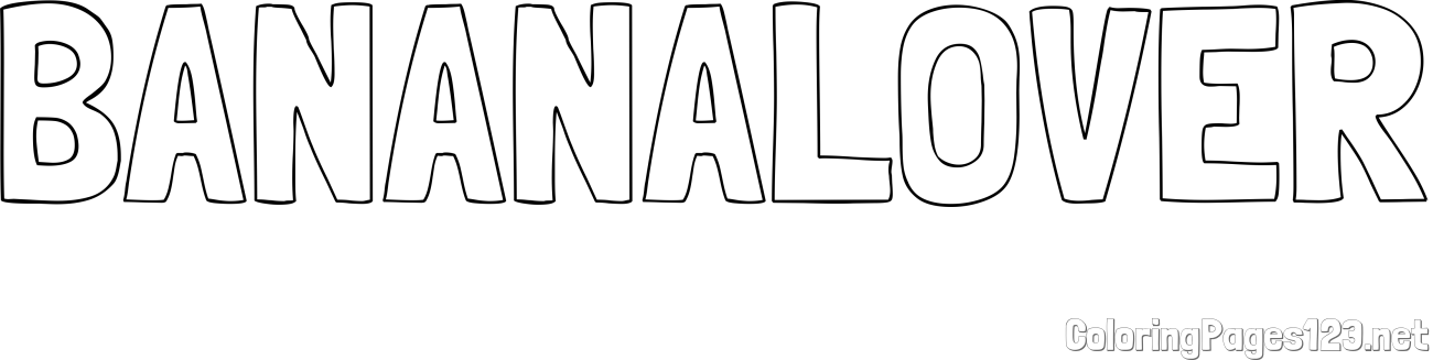 BANANALOVER Coloring Page