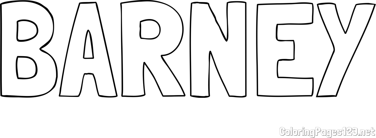 BARNEY Coloring Page
