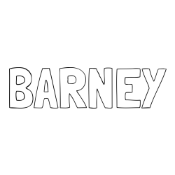 Online Created Coloring Page - BARNEY Coloring Page