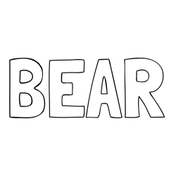 Online Created Coloring Page - BEAR Coloring Page