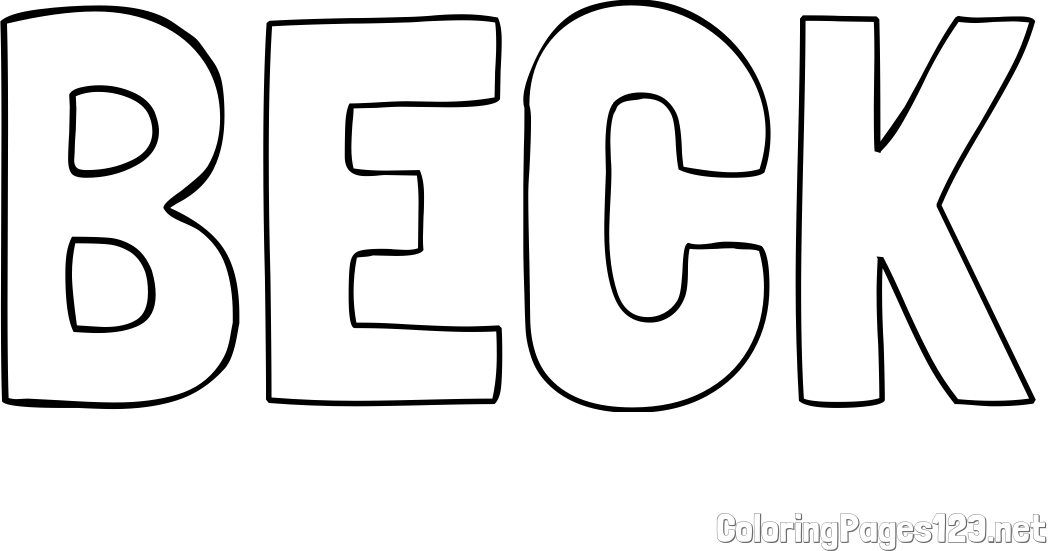 BECK Coloring Page