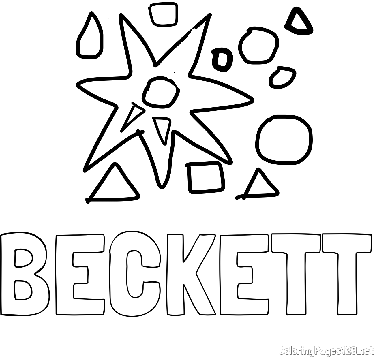 BECKETT Coloring Page and Shapes