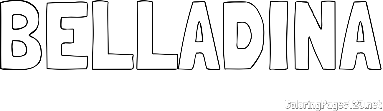 BELLADINA Coloring Page