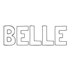 Online Created Coloring Page - BELLE Coloring Page
