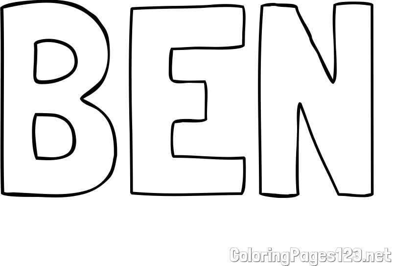 BEN Coloring Page