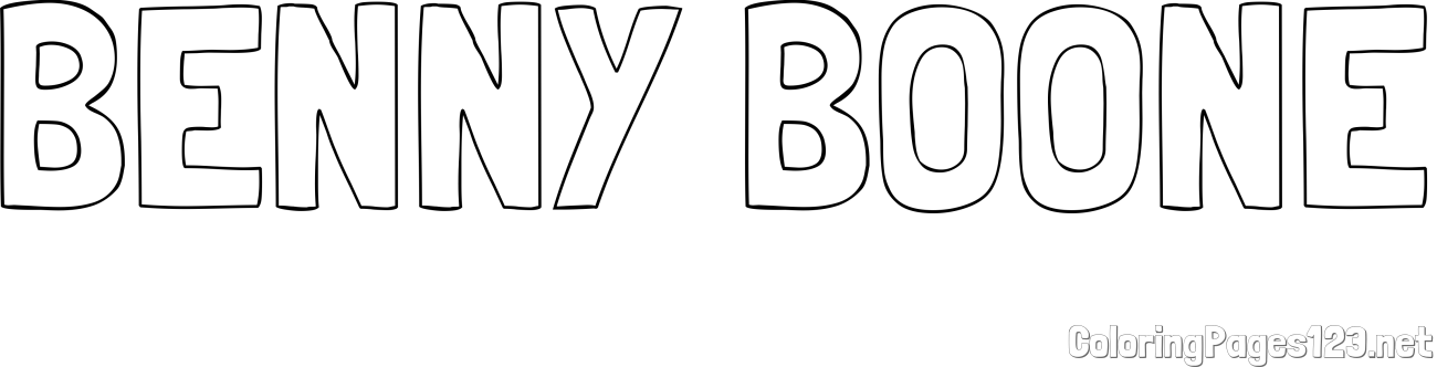 BENNY BOONE Coloring Page