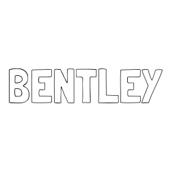 Online Created Coloring Page - BENTLEY Coloring Page