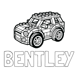 Online Created Coloring Page - BENTLEY Coloring Page and LEGO Car Coloring Page