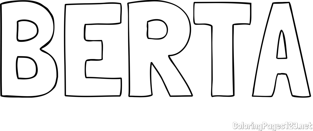 BERTA Coloring Page