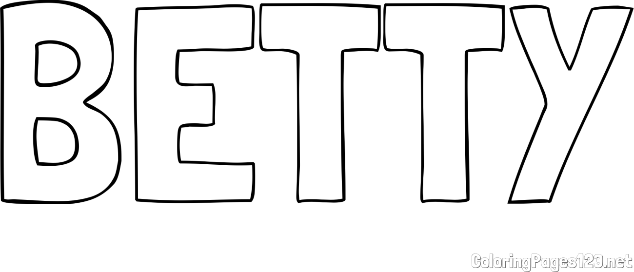 BETTY Coloring Page