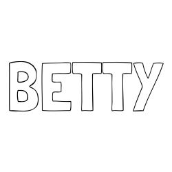 BETTY Coloring Page