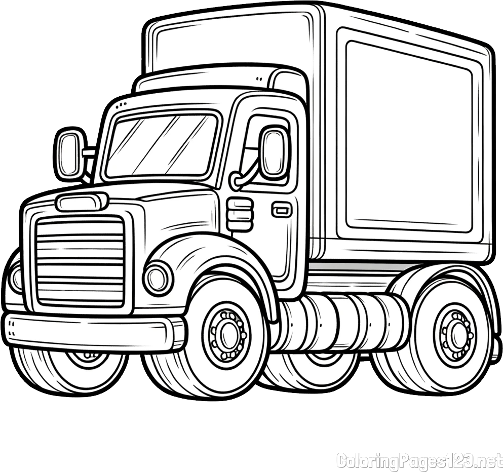 Big Truck Coloring Page