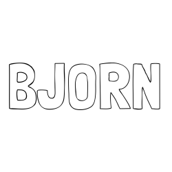 Online Created Coloring Page - BJÖRN Coloring Page