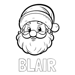 Online Created Coloring Page - BLAIR Coloring Page and Easy Santa Claus Coloring Page