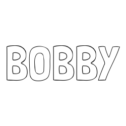 Online Created Coloring Page - BOBBY Coloring Page