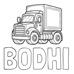 BODHI Coloring Page and Big Truck Coloring Page