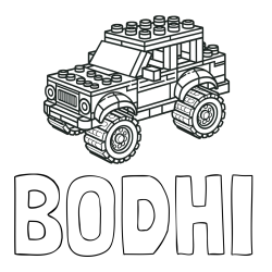 Online Created Coloring Page - BODHI Coloring Page and LEGO Jeep Coloring Page