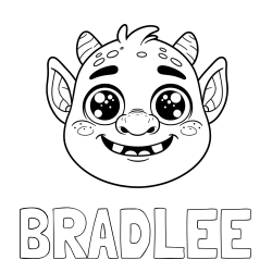 Online Created Coloring Page - BRADLEE Coloring Page and Friendly Ogre Coloring Page