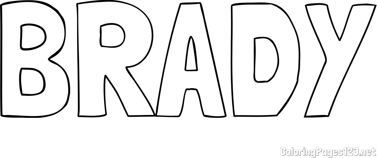 BRADY Coloring Page
