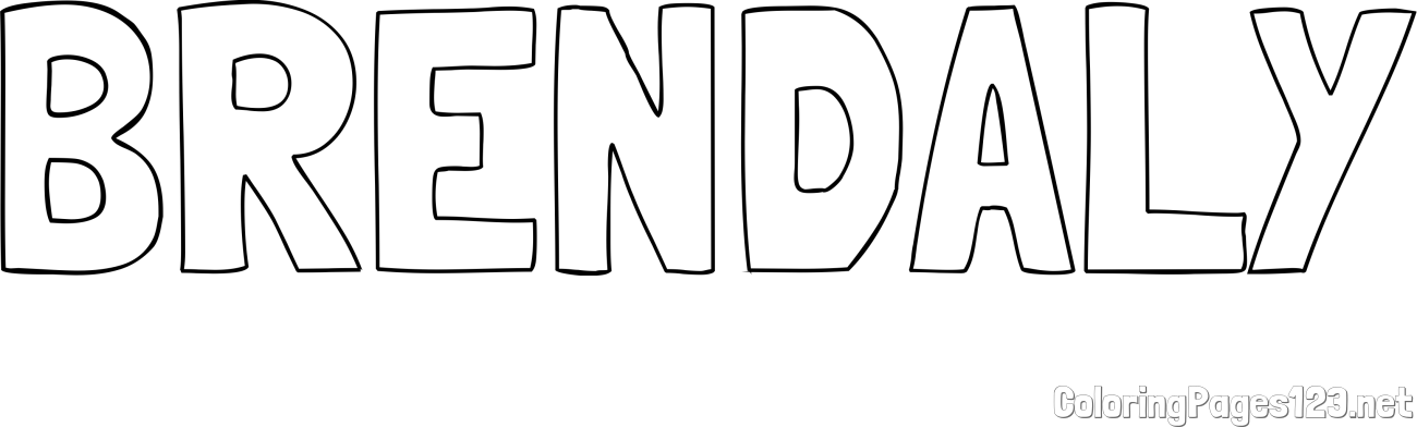 BRENDALY Coloring Page