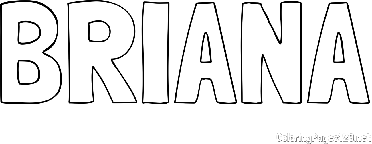 BRIANA Coloring Page