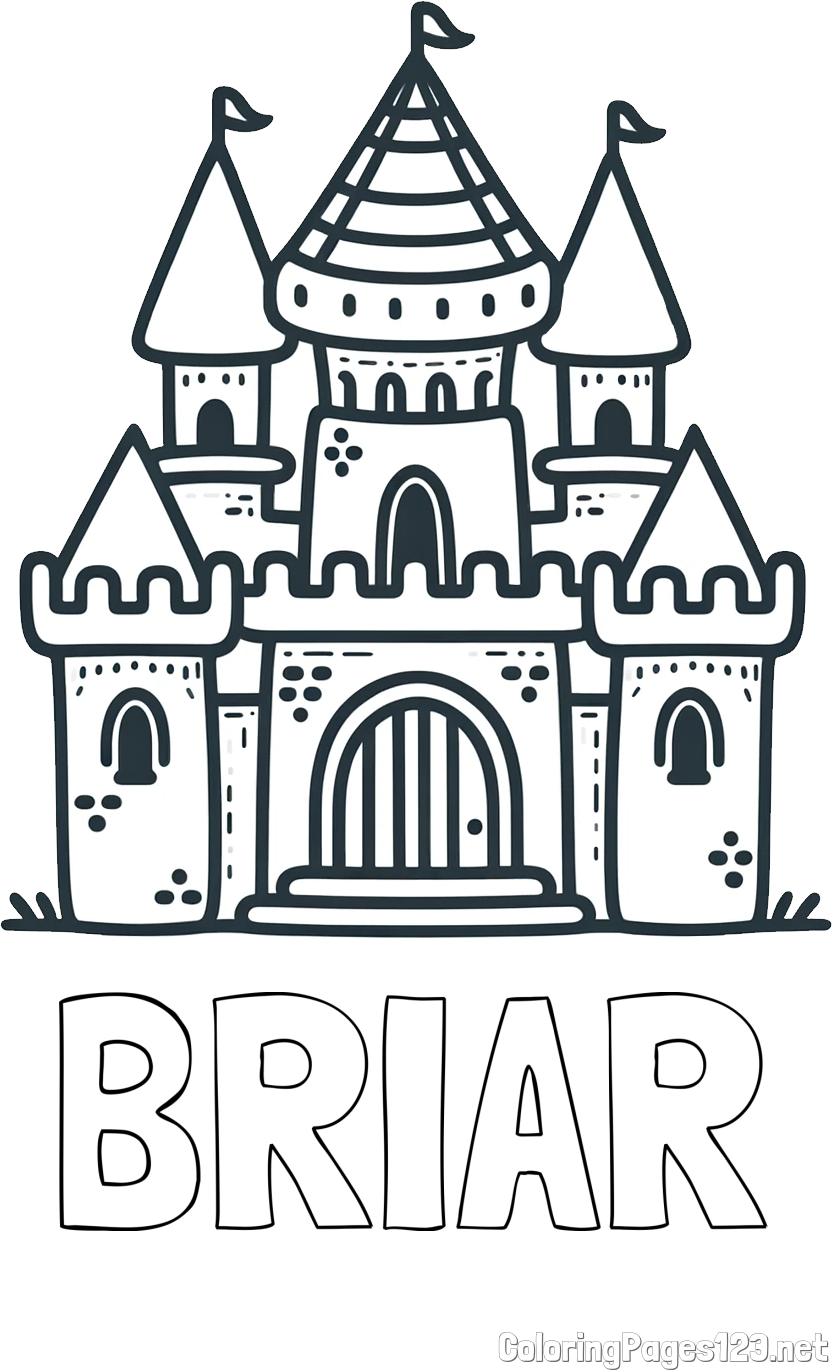 BRIAR Coloring Page and Beautiful - Briar Coloring Page And Beautiful Castle Coloring Page For Kids 6WVuH 