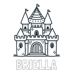Online Created Coloring Page - BRIELLA Coloring Page and Beautiful Castle Coloring Page for Kids