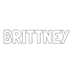 Online Created Coloring Page - BRITTNEY Coloring Page
