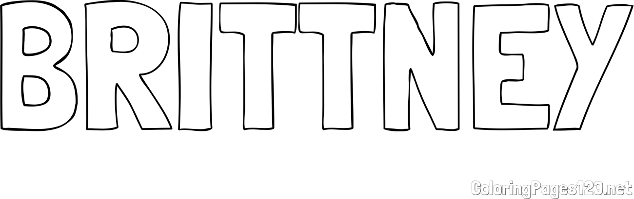 BRITTNEY Coloring Page