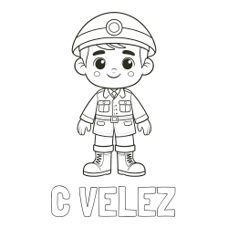 Online Created Coloring Page - C VELEZ Coloring Page and Cute Soldier Coloring Page for Kids