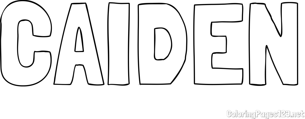 CAIDEN Coloring Page