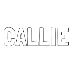 Online Created Coloring Page - CALLIE Coloring Page
