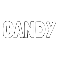 CANDY Coloring Page