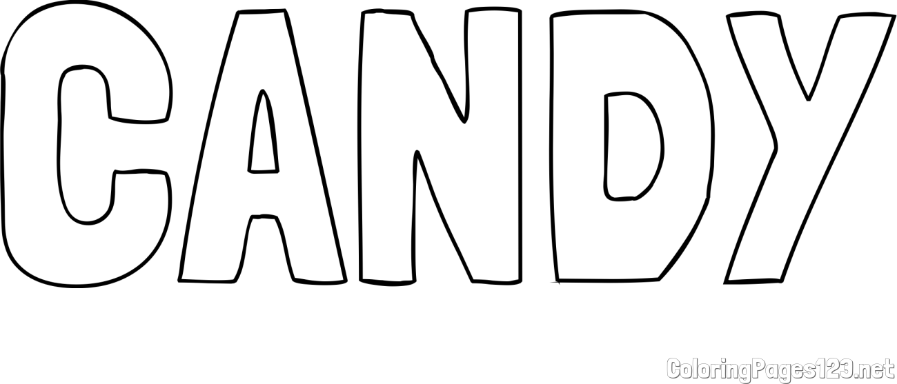 CANDY Coloring Page