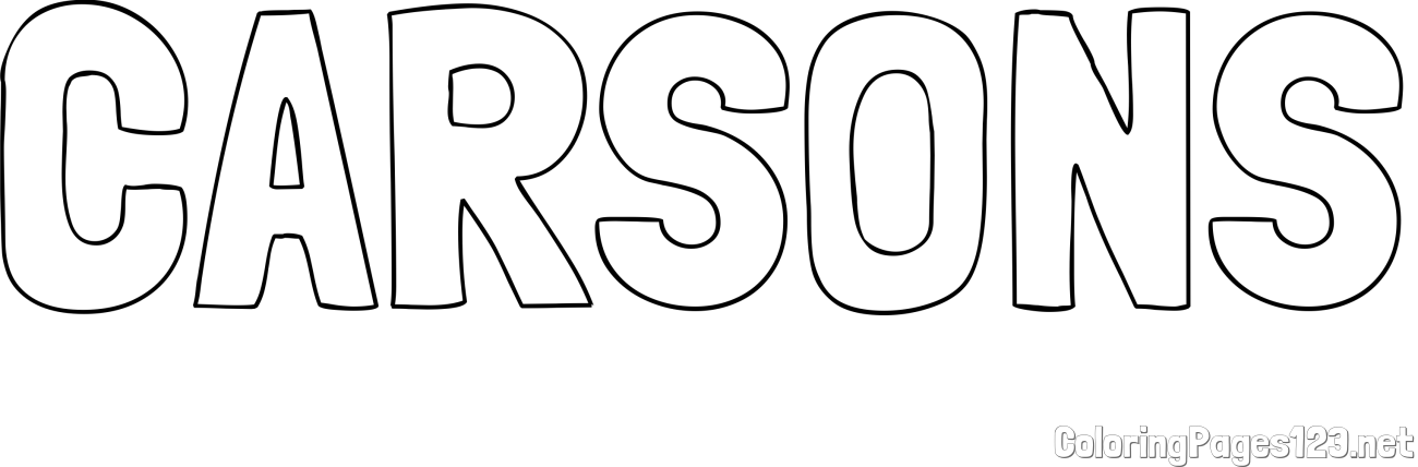CARSONS Coloring Page