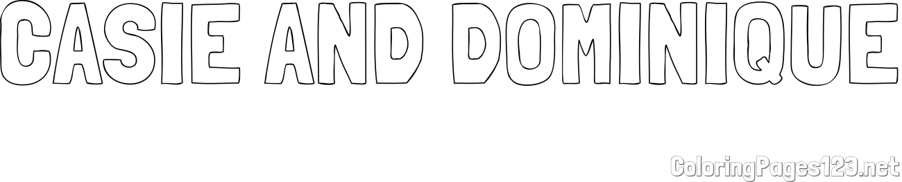 CASIE AND DOMINIQUE Coloring Page
