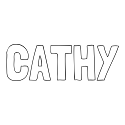 Online Created Coloring Page - CATHY Coloring Page