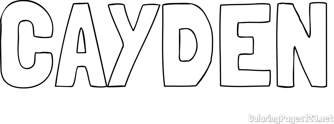 CAYDEN Coloring Page
