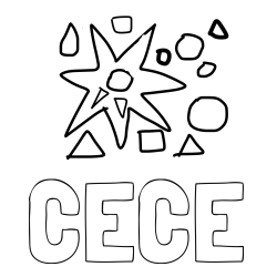 Online Created Coloring Page - CECE Coloring Page and Shapes