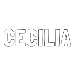 Online Created Coloring Page - CECILIA Coloring Page