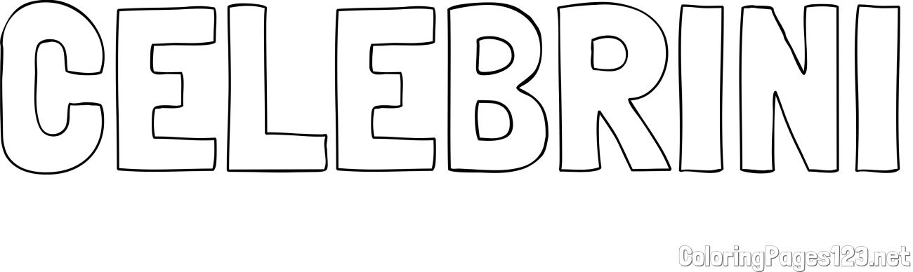 CELEBRINI Coloring Page