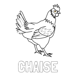 Online Created Coloring Page - CHAISE Coloring Page and Coloring Page of a Hen