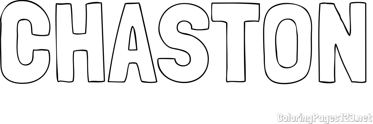 CHASTON Coloring Page