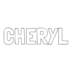 Online Created Coloring Page - CHERYL Coloring Page