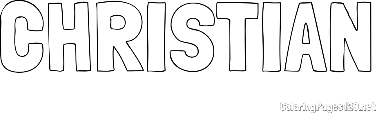 CHRISTIAN Coloring Page