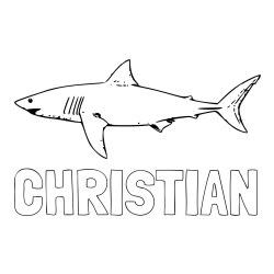 CHRISTIAN Coloring Page alongside Realistic Shark Coloring Page