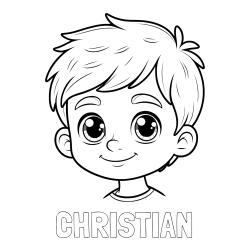Online Created Coloring Page - CHRISTIAN Coloring Page and Boy Face Coloring Page