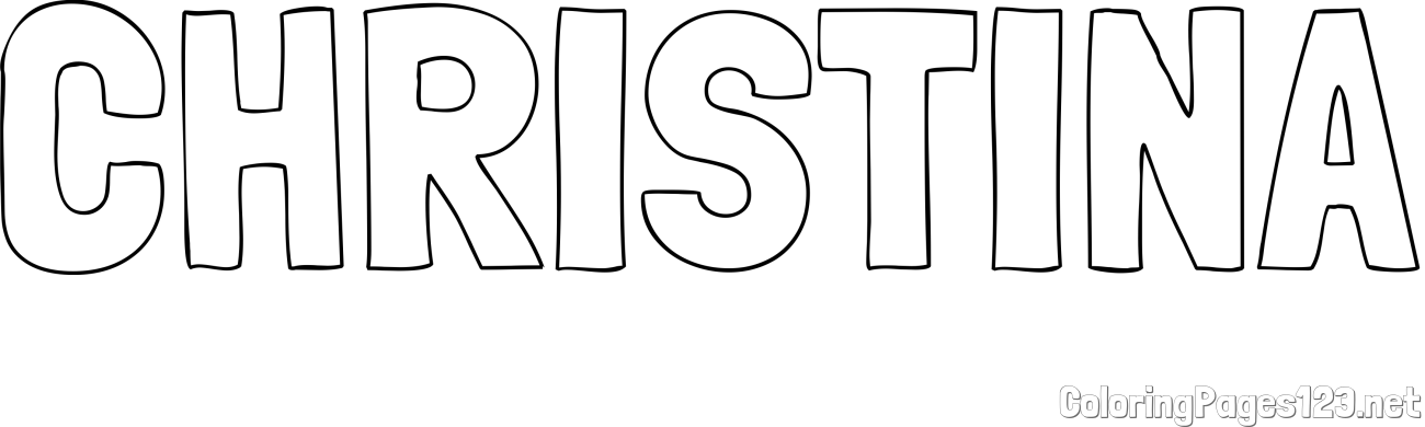 CHRISTINA Coloring Page